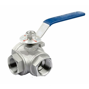 High quality sanitary 3 way ball valve stainless